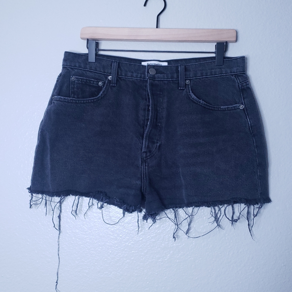 Reformation Dixie High Rise Jean Shorts Size 30